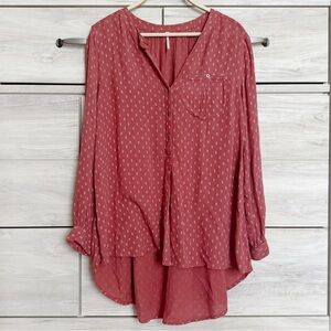 Free People Peasant Oversized Tunic Burnt Orange